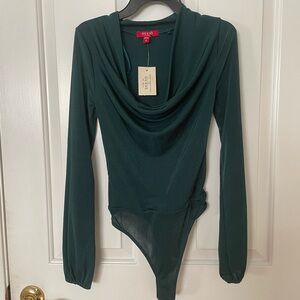 Nwt Guess Esme Classy Elegant Emerald Green Bodysuit XS